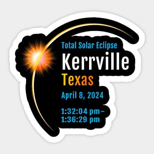 Kerrville Texas Tx Total Solar Eclipse 2024 1 Sticker